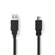 Nedis CCGB60500BK30 - USB 2.0 kabel | A Zástrčka - Micro B Zástrčka | 3 m | Černá barva