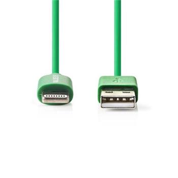 Nedis CCGP39300GN10 - Synchronizační a nabíjecí kabel | Apple Lightning 8-pin Zástrčka - USB A Zástrčka | 1 m | Zelená