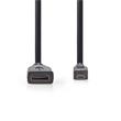 Nedis CVGP34790BK02 - Kabel High Speed HDMI™ s Ethernetem | HDMI™ Micro Konektor - HDMI™ Zásuvka | 0,2 m | Černá barva