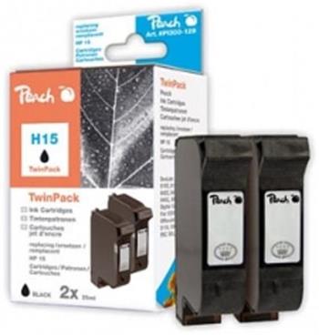 PEACH kompatibilní cartridge HP C6615D No.15 TwinPack, Black, 2 x 44 ml
