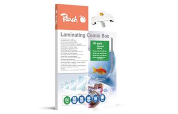 PEACH laminovací Combi Box 100, lam. fólie 20ks A4, 20ks A5, 20ks A6, 40ks vizitka, 80 mic