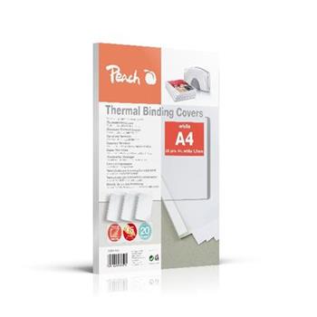 PEACH vazací Thermal Binding Covers, A4, 1.5mm, bílé, 20 ks