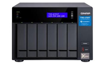 QNAP TVS-672XT-i5-8G 6-bay, Intel Core i5 6C, 8GB DDR4, M.2 PCIe x2, 10GBASE-T x1, 1 GbE x2, PCIe slot x2, HDMI, Thunder