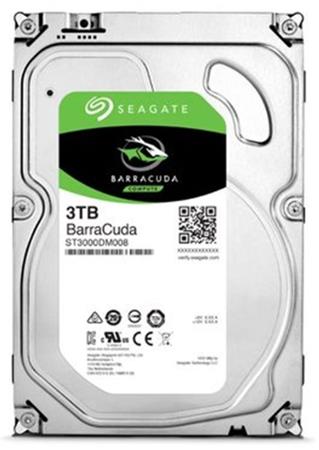 Seagate BarraCuda 3.5" HDD, 3TB, 3.5", SATAIII, 64MB cache, 5.400RPM