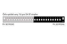 Solarix Čelo optické vany 1U pro 24 ST simplex BK s montážními otvory v2 FP2-1U-24ST-B