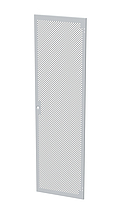 Solarix Dveře plechové s perforací LC-50, 42U, šířky 600, RAL7035, 1-bodový zámek