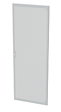 Solarix Dveře plechové s perforací LC-50, 45U, šířky 800, RAL7035, 1-bodový zámek