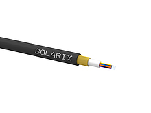 Solarix Zafukovací kabel MINI Solarix 12vl 9/125 HDPE Fca černý SXKO-MINI-12-OS-HDPE