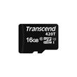 Transcend 16GB microSDHC420T UHS-I U1 (Class 10) 3K P/E paměťová karta, 95MB/s R, 70MB/s W, černá, tray balení