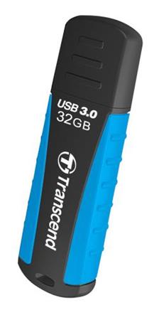Transcend 32GB JetFlash 810, USB 3.1 (Gen 1) flash disk, modro-černý, odolá nárazu, tlaku, prachu i vodě