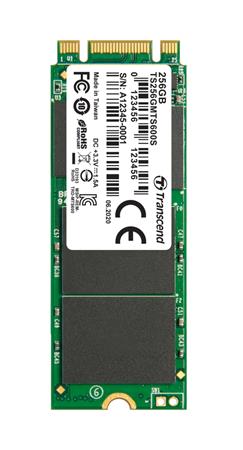 TRANSCEND MTS600S 256GB SSD disk M.2 2260, SATA III 6Gb/s (MLC), 530MB/s R, 400MB/s W, retail packing