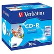 VERBATIM CD-R AZO 700MB, 52x, printable, jewel case 10 ks