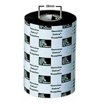 Zebra Wax/Resin Ribbon, 220mmx450m (8.66inx1476ft), 3200; High Performance, 25mm (1in) core, 6/box