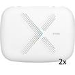 Zyxel Multy X WiFi System (Pack of 2) AC3000 Tri-Band WiFi, MU-MIMO Mesh Wireless concept with 1733Mbps (5GHz) backhaul