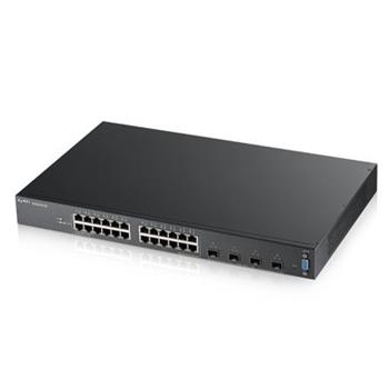 Zyxel XGS2210-28, 28-port Managed Layer2+ Gigabit Ethernet switch, 24x Gigabit metal + 4x 10GbE SFP+ ports, L2 multicast